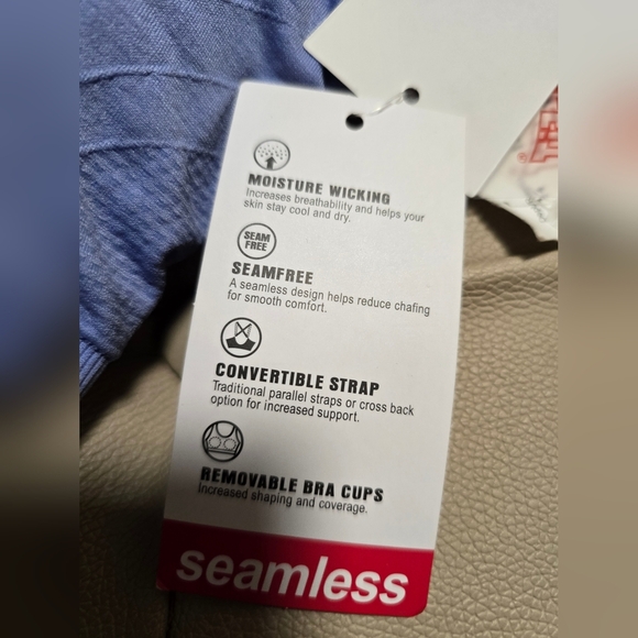 PRO-FIT SEAMLESS  Light Purple Sports Bra Removable Cups Size XL L - Picture 4 of 4